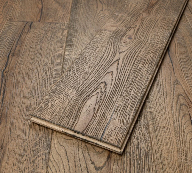 Antique Dark Brown Solid Oak Flooring