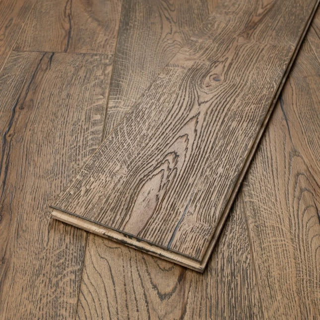 Antique Dark Brown Solid Oak Flooring