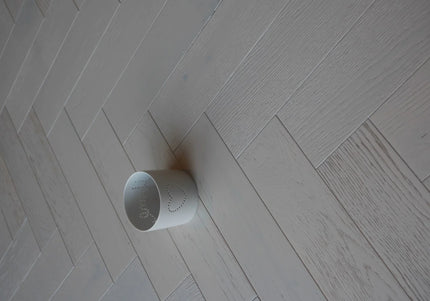 White Brushed Oak Herringbone Flooring | Pukka Flooring