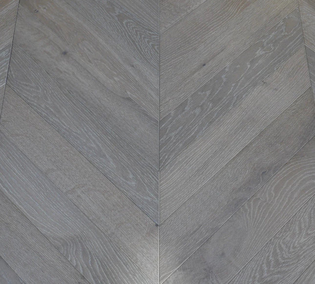Smoked Grey Chevron Engineered Wood Flooring | Pukka Flooring