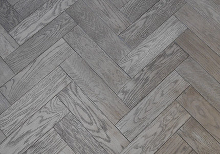 Gunmetal Grey Engineered Herringbone Flooring - Sleek and Stylish Flooring Solution by Pukka Flooring