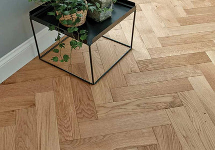 Brushed UV Oiled Engineered Herringbone Flooring