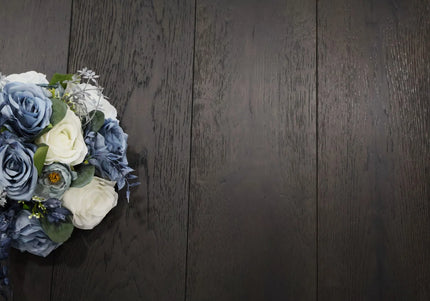 Jet Black Lacquered Engineered Oak Flooring