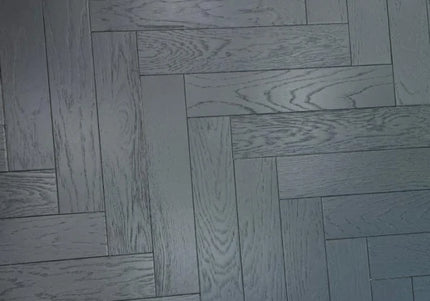 Galaxy Black Brushed Lacquered Engineered Herringbone Flooring