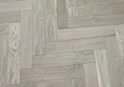 Invisible Essence Brushed Lacquered Engineered Herringbone Flooring