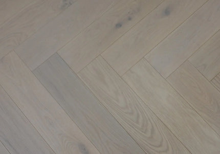 White Oiled Engineered Herringbone Flooring