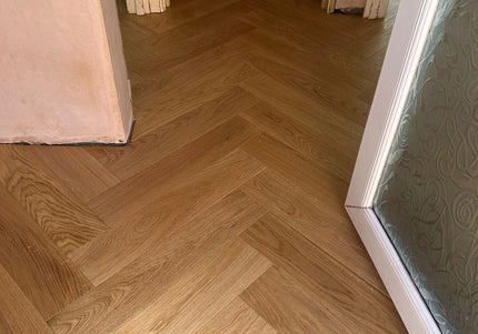 Prime AB Natural Matt Lacquered Engineered Herringbone Flooring