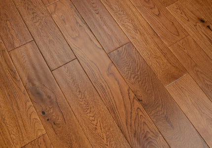 Golden Handscraped Engineered Oak Wood Flooring – DIY Box