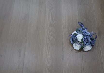 Sandy Grey Brushed Oiled Engineered Oak Plank Flooring