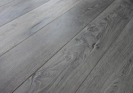 Distressed Charcoal Grey Engineered Oak Flooring