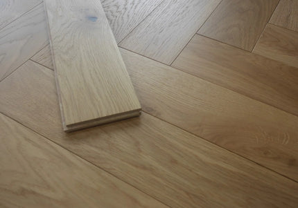 Natural Matt Lacquered Engineered Herringbone Flooring