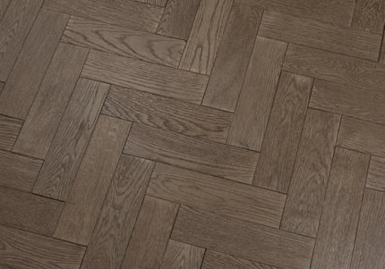 Gunmetal Matt Lacquered Engineered Herringbone Flooring