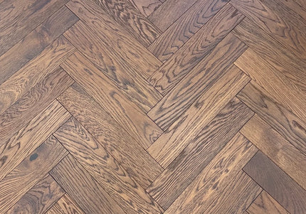 Whiskey Oak Brushed Lacquered Engineered Herringbone Flooring