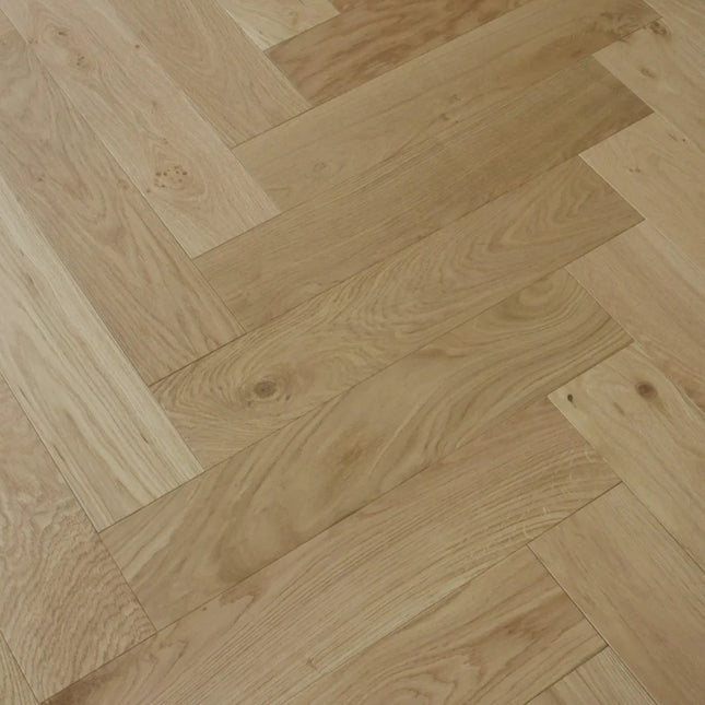 Natural Brushed UV Oiled Engineered Herringbone Flooring