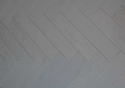 White Brushed Oak Herringbone Flooring | Pukka Flooring