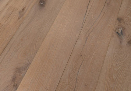 Distressed White Hard Wax Oiled Engineered Oak Flooring