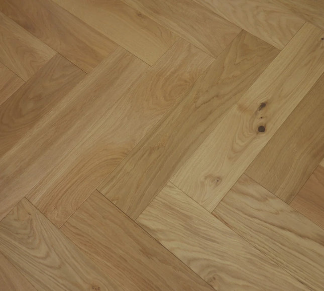 Natural Matt Lacquered Engineered Herringbone Flooring