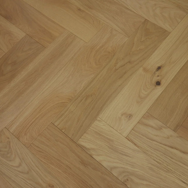 Natural Matt Lacquered Engineered Herringbone Flooring