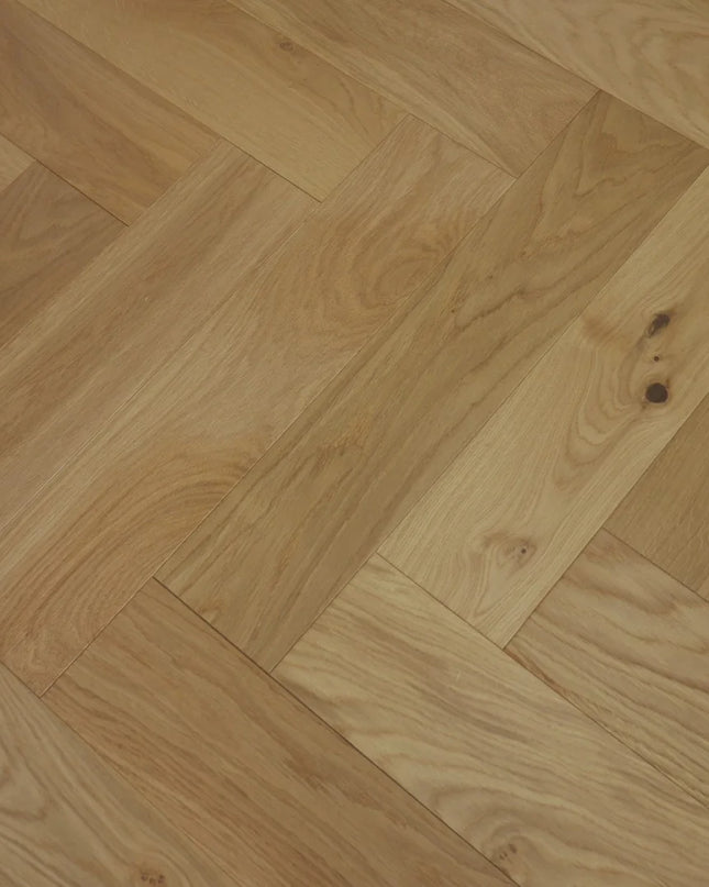 Natural Matt Lacquered Engineered Herringbone Flooring