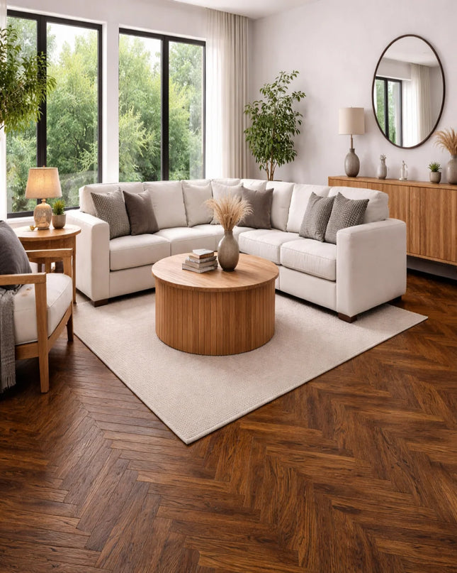 Twilight Timber Smoked Natural Oiled Engineered Herringbone Flooring