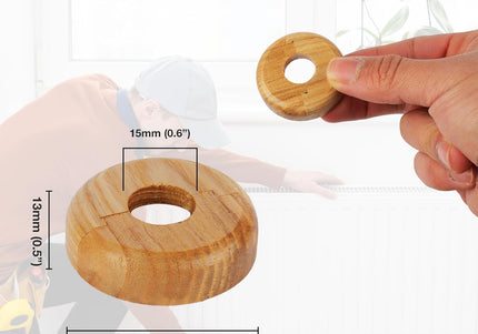 Oiled Radiator Pipe Collars 11×46×46 - Wooden Collar for Polished Pipe Surround | Pukka Flooring 