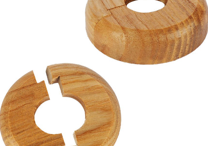 Oiled Radiator Pipe Collars 11×46×46 - Wooden Collar for Polished Pipe Surround | Pukka Flooring 