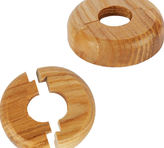 Oiled Radiator Pipe Collars 11×46×46 - Wooden Collar for Polished Pipe Surround | Pukka Flooring 