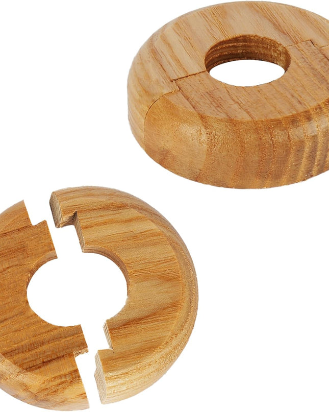 Oiled Radiator Pipe Collars 11×46×46 - Wooden Collar for Polished Pipe Surround | Pukka Flooring 