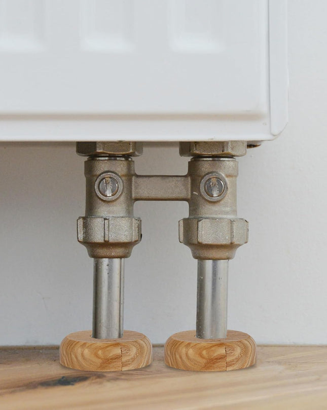 Oiled Radiator Pipe Collars 11×46×46 - Wooden Collar for Polished Pipe Surround | Pukka Flooring 