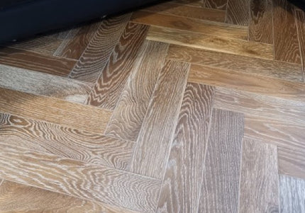 Smoked White UV Oiled Engineered Oak Herringbone Flooring | Pukka Flooring