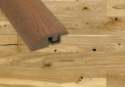 Colour Matched Real Wood Ramp Profile – Smooth Floor Level Transition (21mm x 62mm)