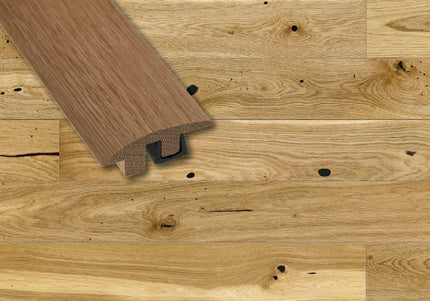Colour Matched Real Wood Semi Ramp Profile – Stylish Level Reducer (21mm x 55mm)
