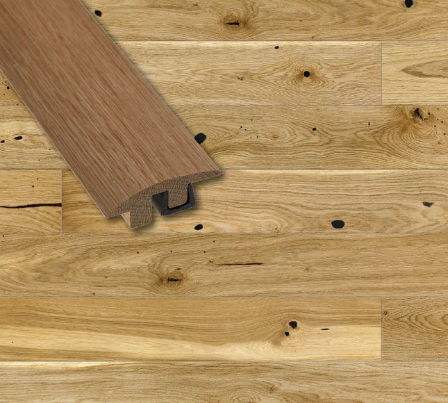 Pukka Flooring Colour Matched Real Wood Semi Ramp Profile – Stylish Level Reducer (21mm x 55mm) 