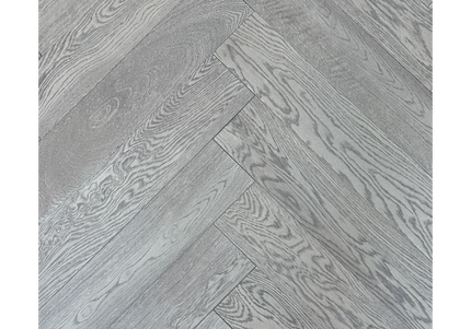 Artemis Grey Brushed Lacquered Parquet Flooring | Pukka Flooring