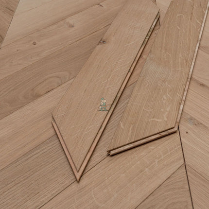 Unfinished Chevron Engineered Wood Flooring | Pukka Flooring
