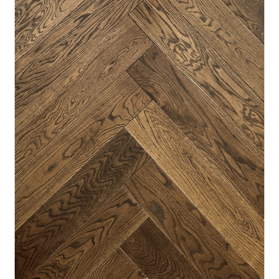 Caramel Brushed Lacquered Parquet Flooring | Pukka Flooring