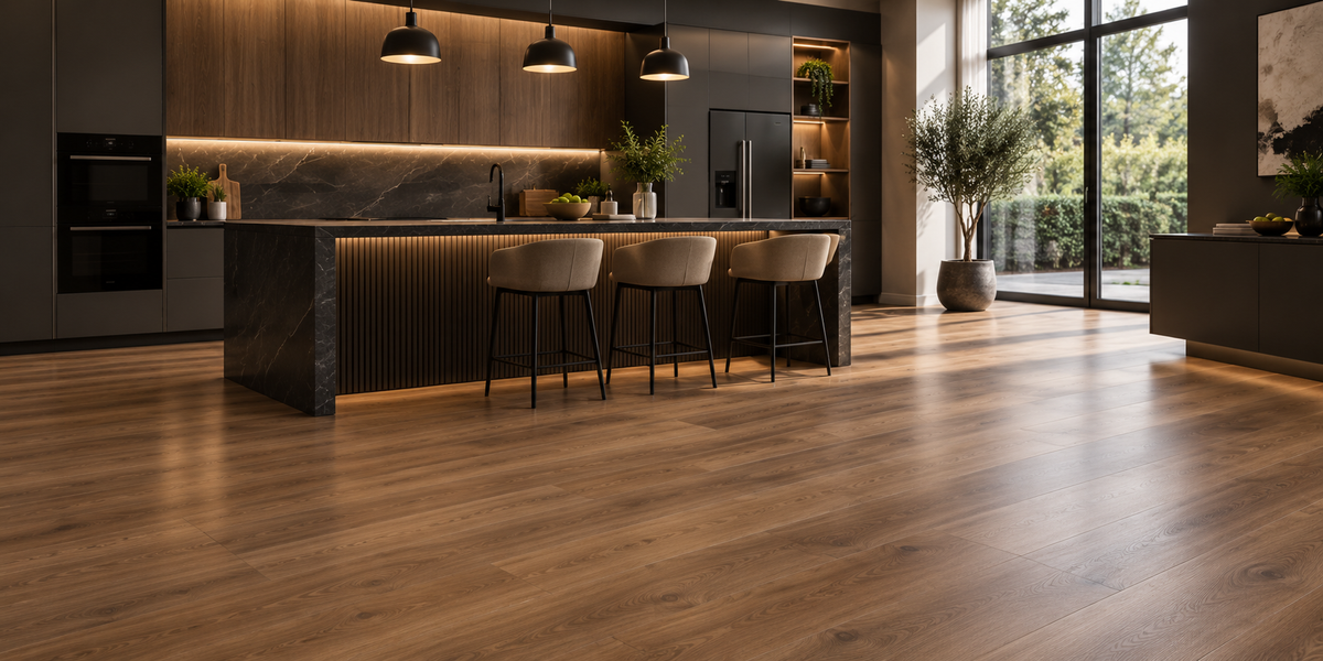 WPC flooring in a modern bathroom