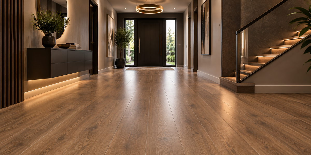 WPC flooring in a modern bathroom