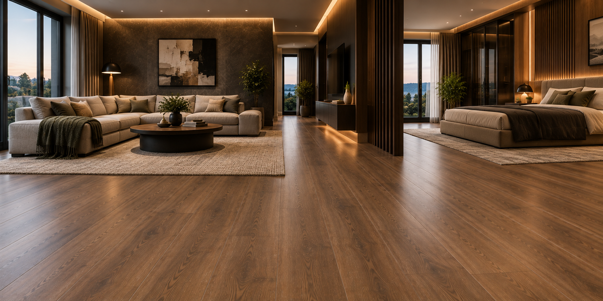 WPC flooring in a modern bathroom