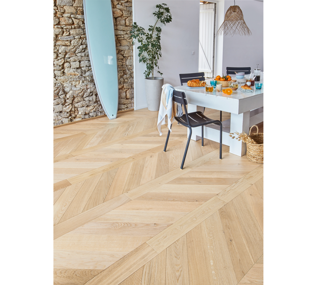 Invisible Lac Chevron Engineered Wood Flooring | Pukka Flooring