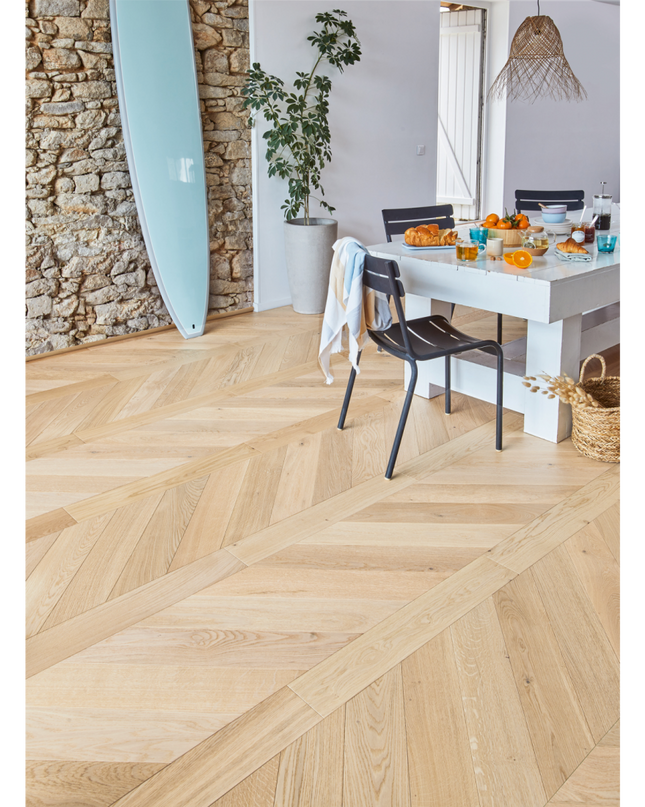 Invisible Lac Chevron Engineered Wood Flooring | Pukka Flooring
