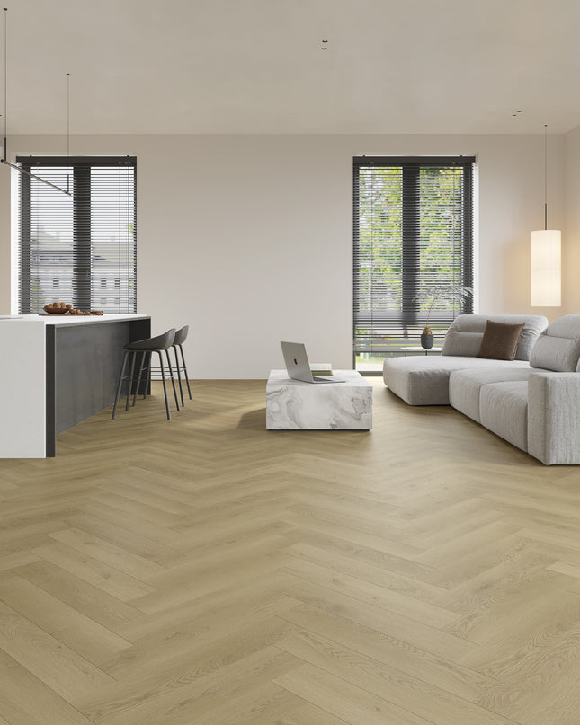 SPC Herringbone – Ivory Beige