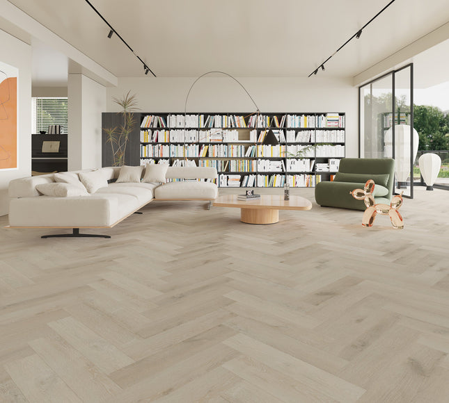 SPC Herringbone – Smoked Grey – Modern Grey with Smoke Tones for Industrial Interiors| Pukka Flooring