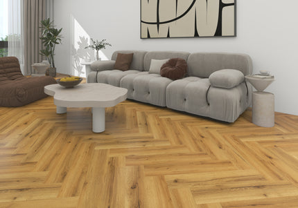 SPC Herringbone – Smoked Oak