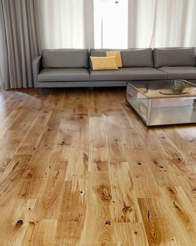 Pukka Flooring Oak Engineered Wood – Serenity Oak Brushed & Matt Lacquered 14 x 180mm Long European Engineered Oak 4V Bevel