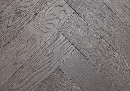 Graphite Grey Engineered Herringbone Flooring - Pukka Flooring