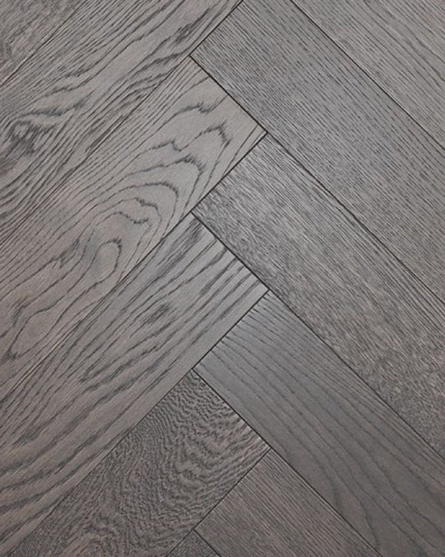 Graphite Grey Engineered Herringbone Flooring - Pukka Flooring