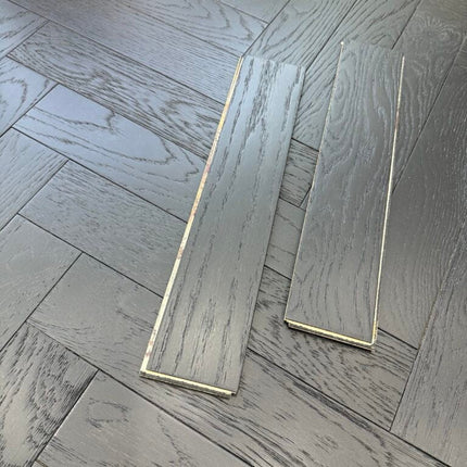 Galaxy Black Engineered Herringbone Flooring | Pukka Flooring