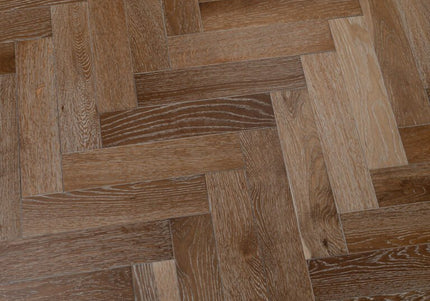 White (B&O) Engineered Herringbone Flooring - Pukka Flooring