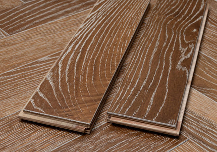 White (B&O) Engineered Herringbone Flooring - Pukka Flooring